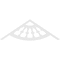 Ekena Millwork Pitch Classic Wagon Wheel Architectural Grade PVC Gable Pediment, 72"W x 24"H x 1"P (8/12) GPP072X024X100CWW - alternate 3